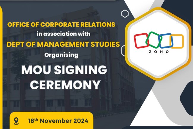 SVCET - ZOHO CORPORATION MOU SIGNING IN CEREMONY ON 18TH NOVEMBER 2024