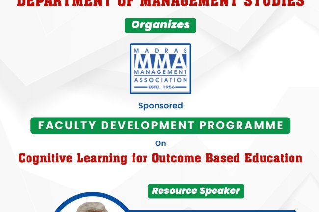 FDP ON Cognitive learning for outcome based education on 21st November 2024