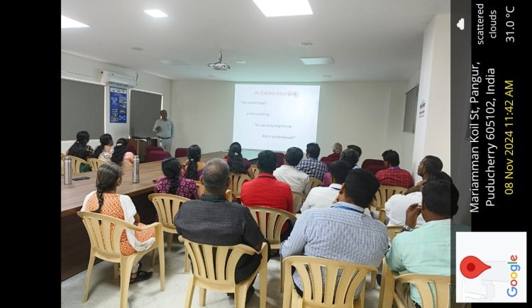 MASTERING THE MENTEES Programme conducted by Dr K B JAYARRAMAN to the SVVET Faculties on 8th November 2024