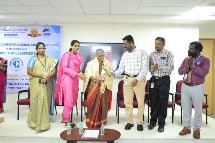 Inaugural ceremony of Professional society Computer Society of India for the Department of CSE on 15th November 2024 at SVCET