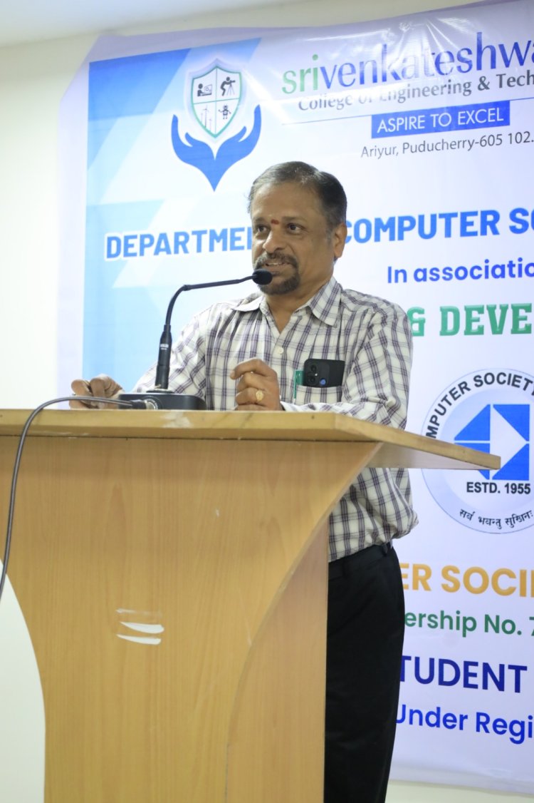 Inaugural ceremony of Professional society Computer Society of India for the Department of CSE on 15th November 2024 at SVCET