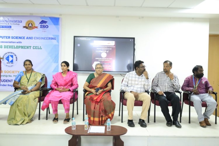 Inaugural ceremony of Professional society Computer Society of India for the Department of CSE on 15th November 2024 at SVCET