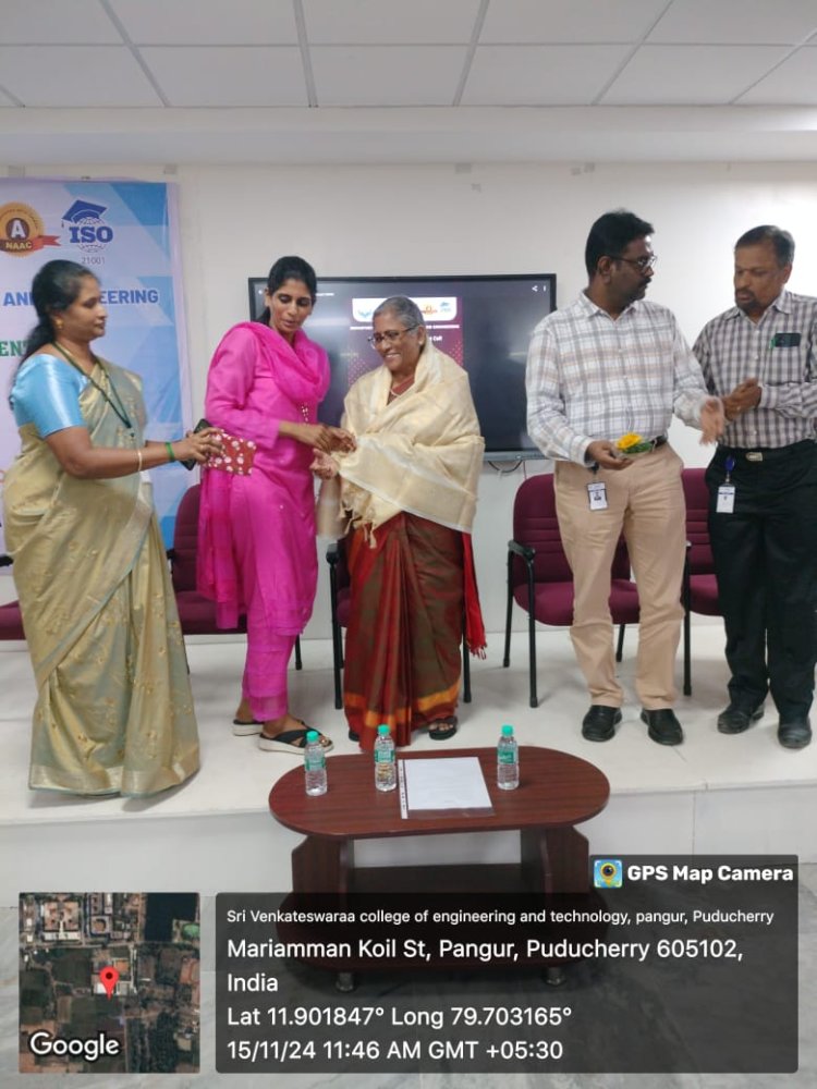 Inaugural ceremony of Professional society Computer Society of India for the Department of CSE on 15th November 2024 at SVCET