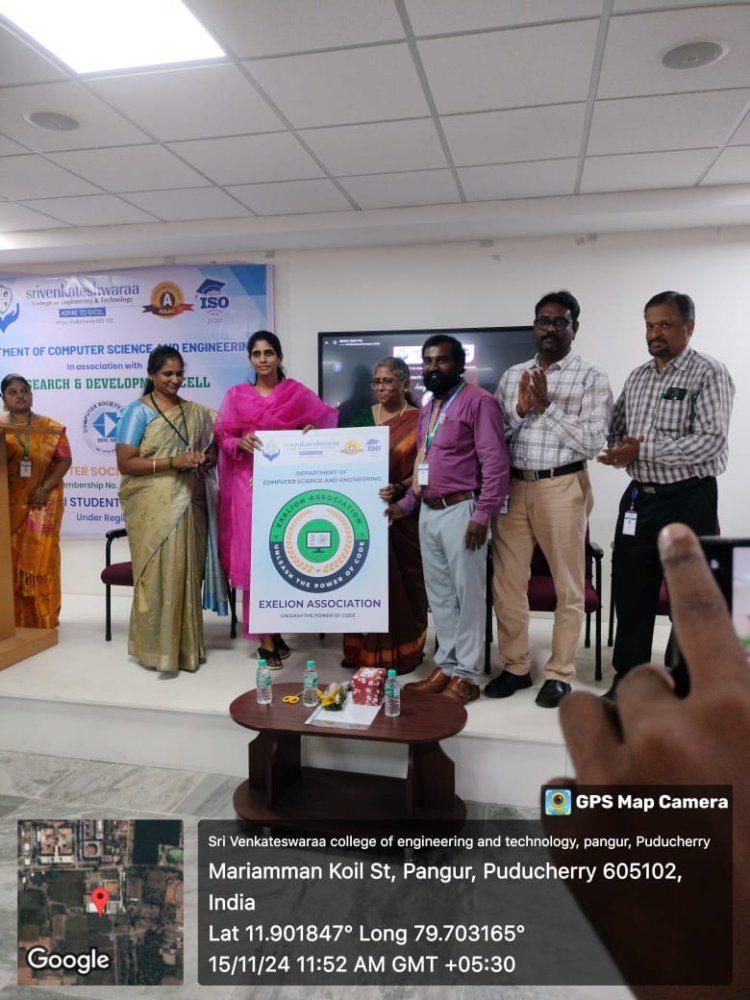 Inaugural ceremony of Professional society Computer Society of India for the Department of CSE on 15th November 2024 at SVCET