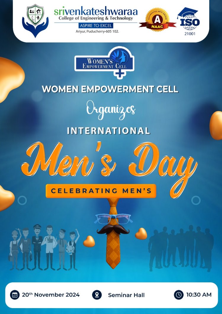 INTERNATIONAL MENS DAY CELEBRATION AT SVCET ON 20TH NOVEMBER 2024 BY WOMENS EMPOWERMENT CELL 