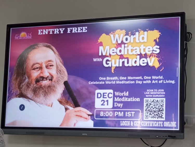 SVCET conducted World Meditation Day along with Puducherry Art of Living on 23rd Dec 2024