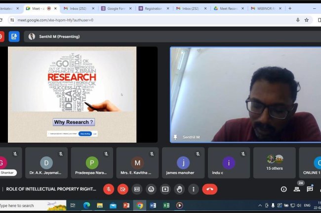Role of Intellectual Property Rights among the Stakeholders of a Higher Educational Institute