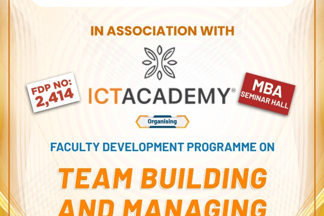 Team Building and Managing 3 days  ICTACT SVCET FDP