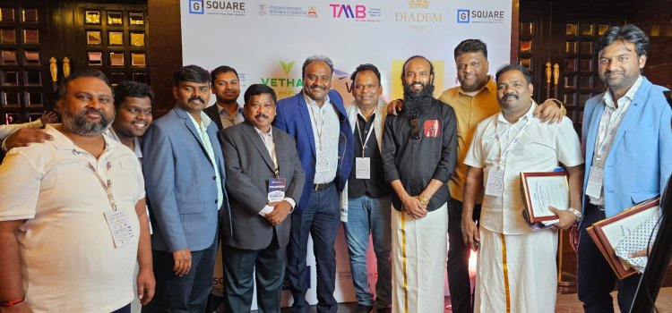 SVGI PLACEMENT OFFICER Mr  J Anandharaj has  received the prestigious Manuda Sirpigal Award at The Rise 14th Global Summit of Tamil Entrepreneurs and Professionals held at ITC Grand Chola Hotel Chennai