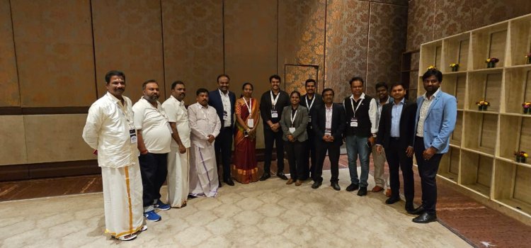 SVGI PLACEMENT OFFICER Mr  J Anandharaj has  received the prestigious Manuda Sirpigal Award at The Rise 14th Global Summit of Tamil Entrepreneurs and Professionals held at ITC Grand Chola Hotel Chennai