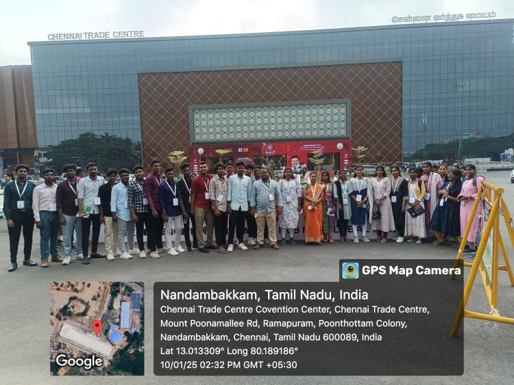 On 10th January 2025 SVCET students have visited the Umagine-TN  A startup Summit organised  at Chennai Trade Centre  Nadamabakkam Tamil nadu