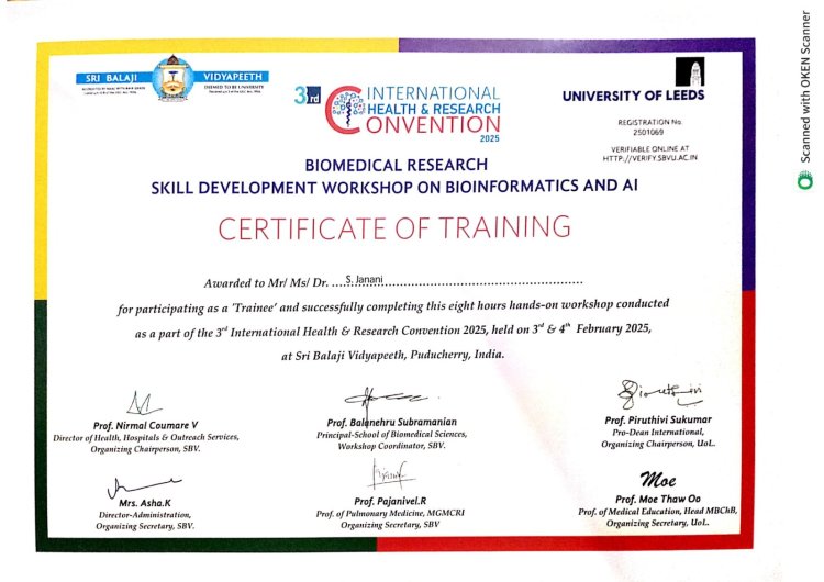 Dept of Biomedical Engineering Students Participated in III International Health and Research Convention IHRC 2025