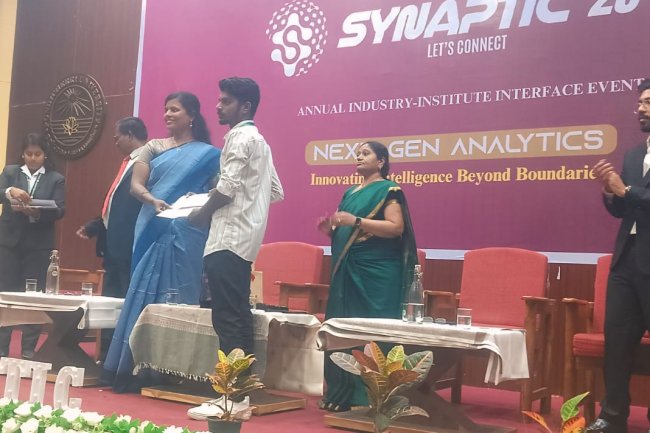 SVCET  MBA outstanding performance at the SYNAPTIC 25 at Pondicherry University on 21 02 2025    