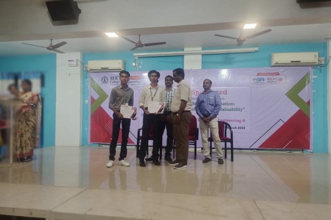 I year students participated in CSIR Sponsored One day National Conference  organised by IFET College of Engineering Autonomous on 15 March 2025