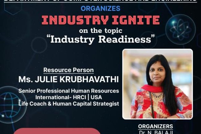 SVCET Office of corporate relations and Dept of CSE organised Industry Ignite Guest lecture session Industry Readiness