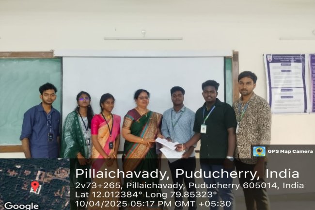 SVCET CSE Students have bagged I and III prize in Puducherry Technological University Tech Connection and Code Contest 