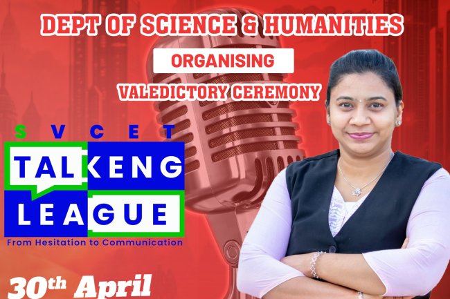 TALKENG LEAGUE 2025 a communication skills development programme for first year BTech students on 30th April 2025