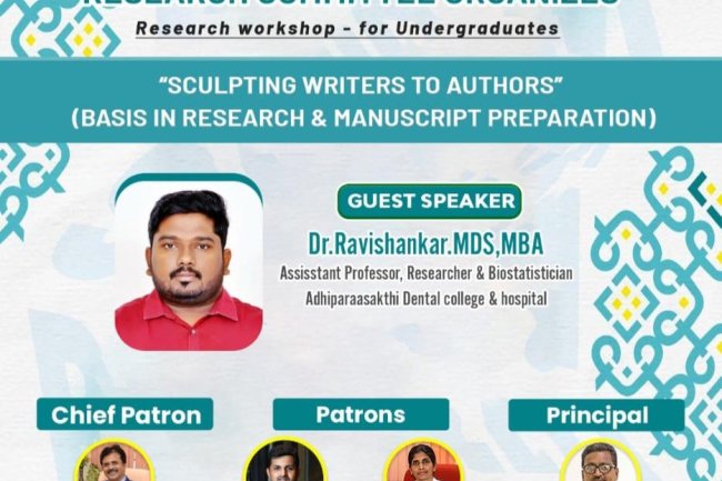 Sri venkateshwara dental college presenting a research workshop to "Empower student researchers to shape the future"