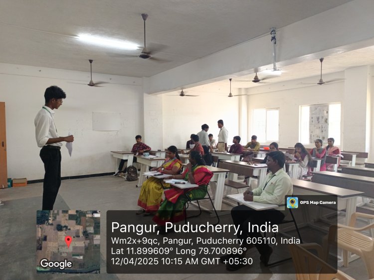 TALKENG LEAGUE 2025 a communication skills development programme for first year BTech students on 30th April 2025