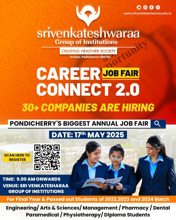 SVCET campus connect Mega Job Fair on 17-5-2025 