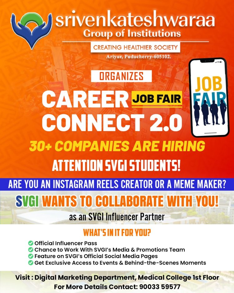 SVCET campus connect Mega Job Fair on 17-5-2025 