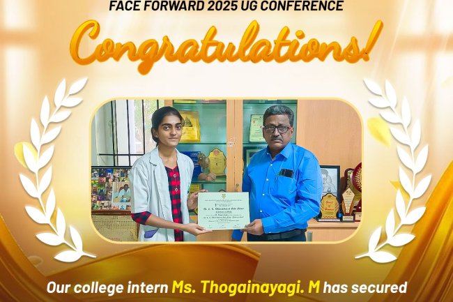 Congratulations to our student for securing a medal