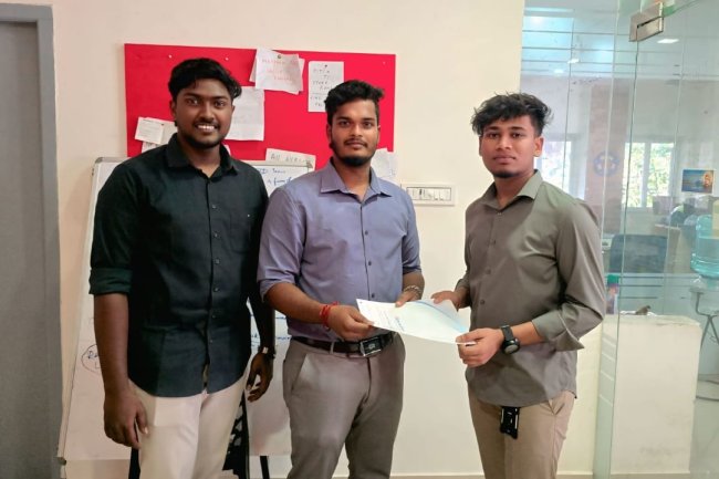 SVCET II Year MBA Student T  Kirubakaran Shines Bright at Reach Skyline Pvt Ltd Chennai