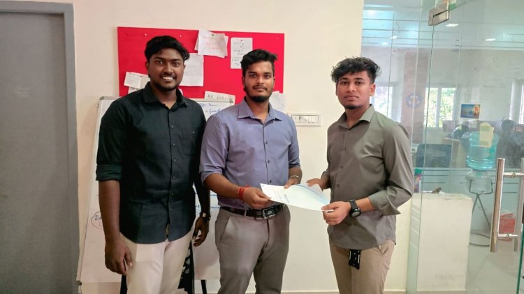 SVCET II Year MBA Student T  Kirubakaran Shines Bright at Reach Skyline Pvt Ltd Chennai