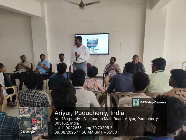 Celebrating the achievement of EEE Alumni J Jayaprathapan who got appointment as JE at Puducherry EB 