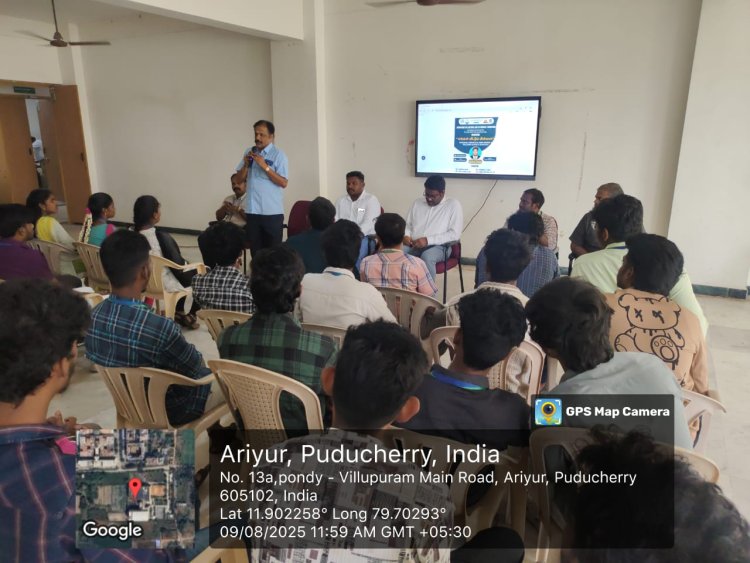 Celebrating the achievement of EEE Alumni J Jayaprathapan who got appointment as JE at Puducherry EB 