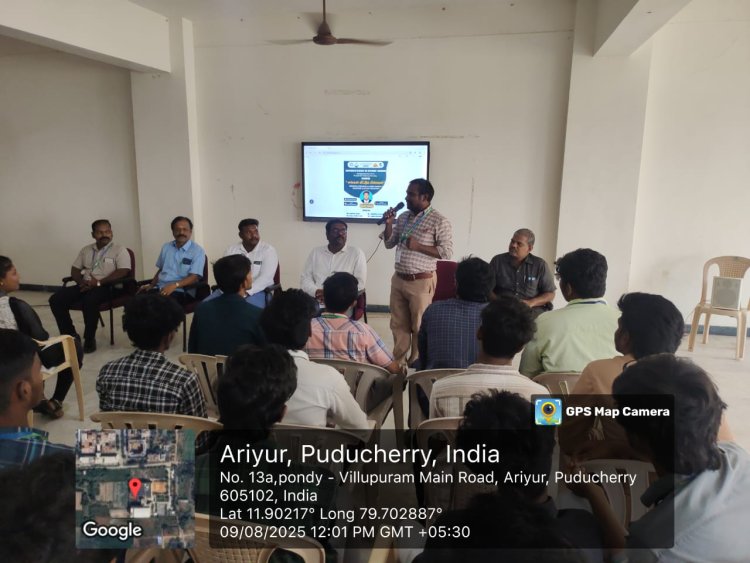 Celebrating the achievement of EEE Alumni J Jayaprathapan who got appointment as JE at Puducherry EB 