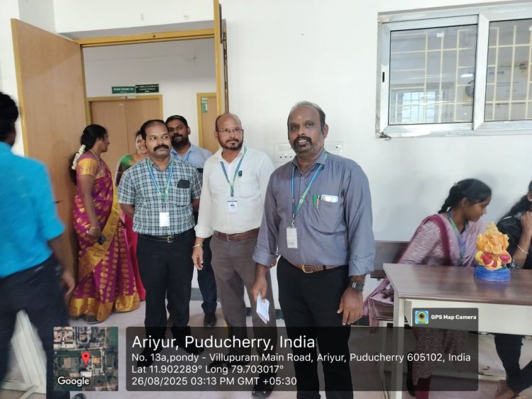 SVCET Celebrated Vinayagar Chaturthi with Eco-friendly Idol Making Contest