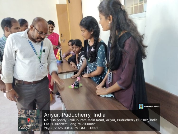 SVCET Celebrated Vinayagar Chaturthi with Eco-friendly Idol Making Contest