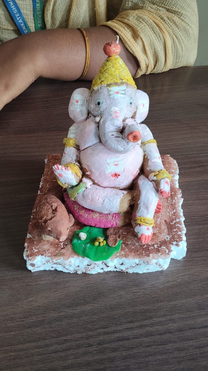 SVCET Celebrated Vinayagar Chaturthi with Eco-friendly Idol Making Contest