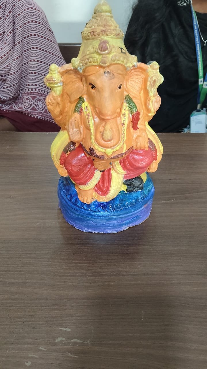 SVCET Celebrated Vinayagar Chaturthi with Eco-friendly Idol Making Contest
