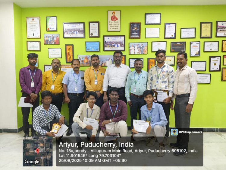  SVCET BME Students Served as Umpires in 18th Pondicherry State Level Carrom Championship 2025