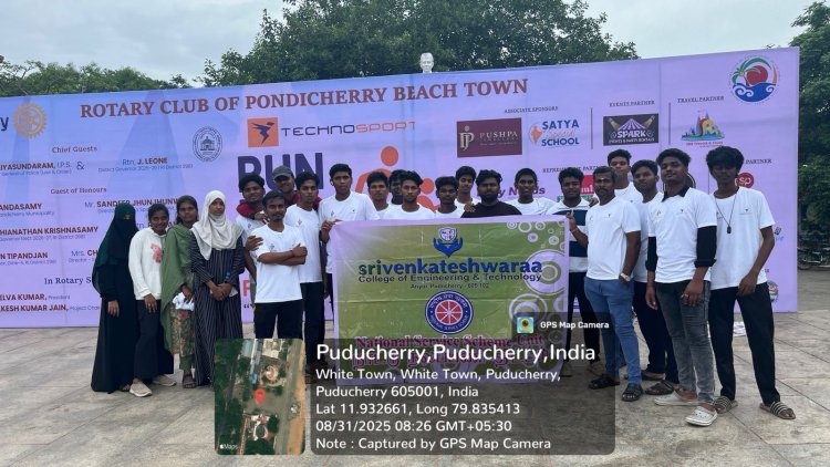 SVCET NSS PROGRAMME Run for Change  For Special Kids on 31st August 2025 at Gandhi Statue Beach Road Pondicherry