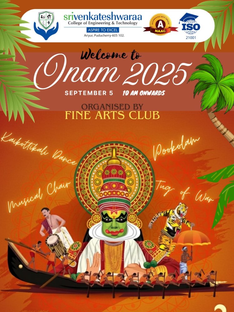 Teachers day celebration along with Onam Festival celebration at SVCET on 5 Sept 2025