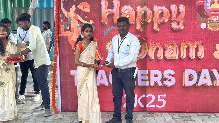 Teachers day celebration along with Onam Festival celebration at SVCET on 5 Sept 2025