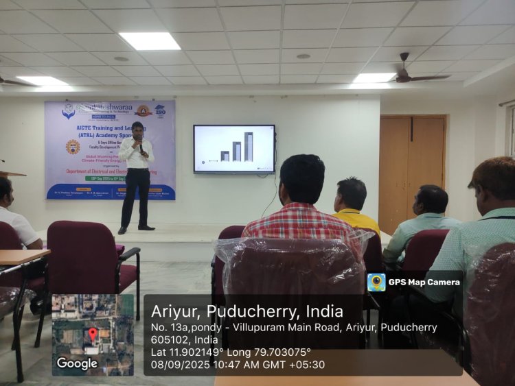 SVCET EEE Department conducted 1 week FDP programme from 8th September 2025 to 13th September 2025