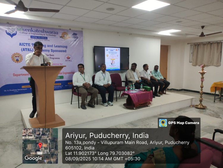 SVCET EEE Department conducted 1 week FDP programme from 8th September 2025 to 13th September 2025