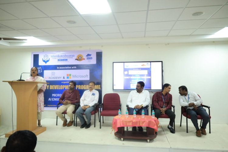 SVCET Conducted Microsoft Azure AI Engineer Associate 6 days FDP  with ICTACT from 22nd September 2025 to 26th September 2025 