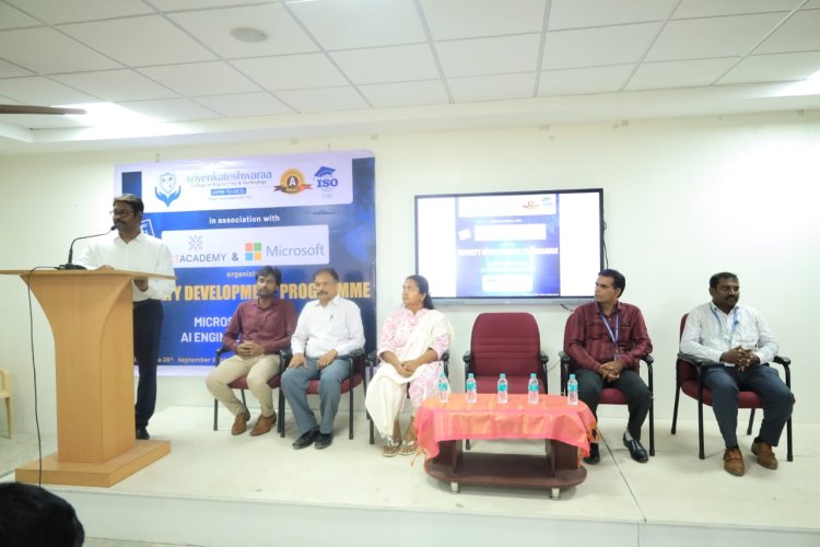 SVCET Conducted Microsoft Azure AI Engineer Associate 6 days FDP  with ICTACT from 22nd September 2025 to 26th September 2025 