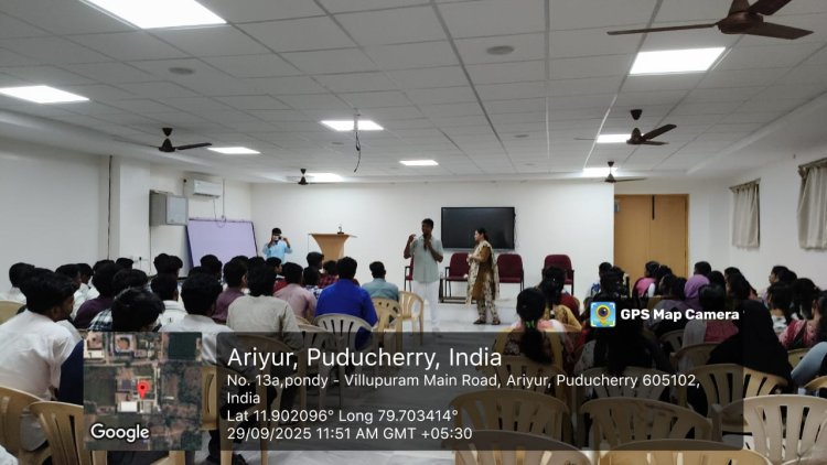 SVCET has organized 1 DAY YOGA Programme for the Students with the coordination of Pondicherry ART OF LIVING FOUNDATION on 29th September 2025 