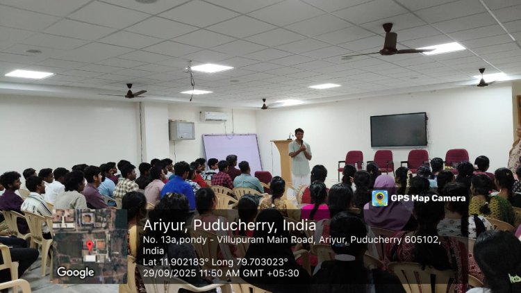 SVCET has organized 1 DAY YOGA Programme for the Students with the coordination of Pondicherry ART OF LIVING FOUNDATION on 29th September 2025 