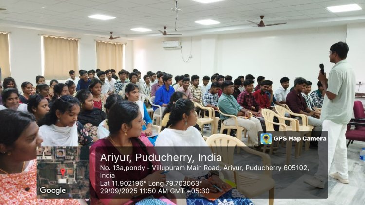SVCET has organized 1 DAY YOGA Programme for the Students with the coordination of Pondicherry ART OF LIVING FOUNDATION on 29th September 2025 