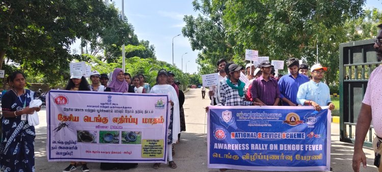 Dengue Awareness Rally and blood cancer and a stem cell donor registration conducted by SVCET NSS candidates