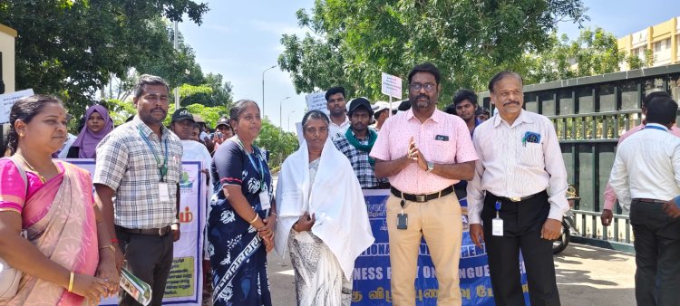 Dengue Awareness Rally and blood cancer and a stem cell donor registration conducted by SVCET NSS candidates