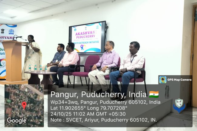 Youth Outreach Initiative organized by Akashvani Puducherry was conducted at SVCET on 24TH OCTOBER 2025