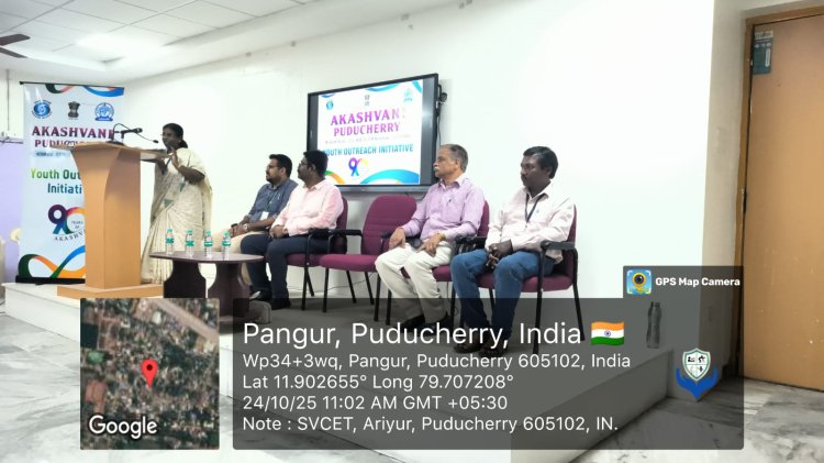 Youth Outreach Initiative organized by Akashvani Puducherry was conducted at SVCET on 24TH OCTOBER 2025